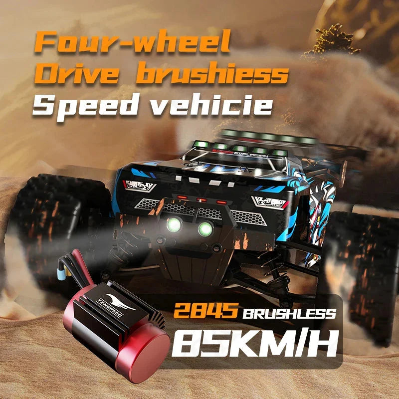 9522PRO 1:16 RC Car - 85KM/H Brushless 4WD Off-Road Drift Racing Truck with LED Lights, Professional High-Speed Remote Control Car