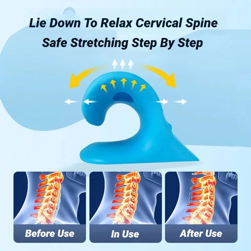 C-Type Neck & Shoulder Relaxer Cervical Traction Massage Pillow