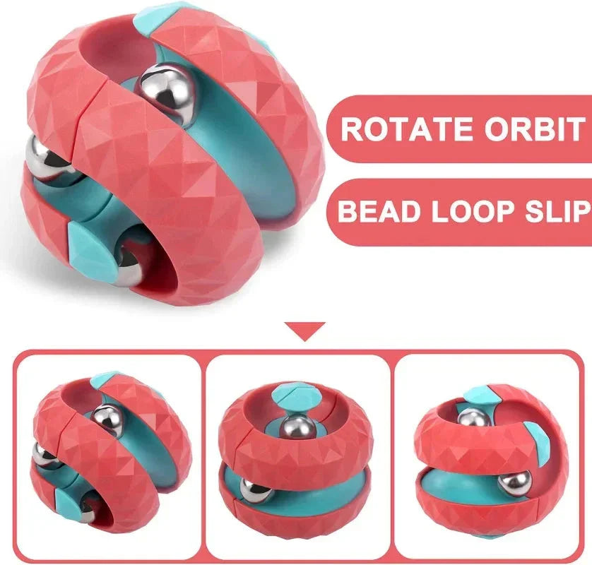 Decompression Orbit Ball Cube Fidget Toy – Anti-Stress Sensory Spinner Toy for Kids, Teens & Adults | Focus & Anxiety Relief Gift