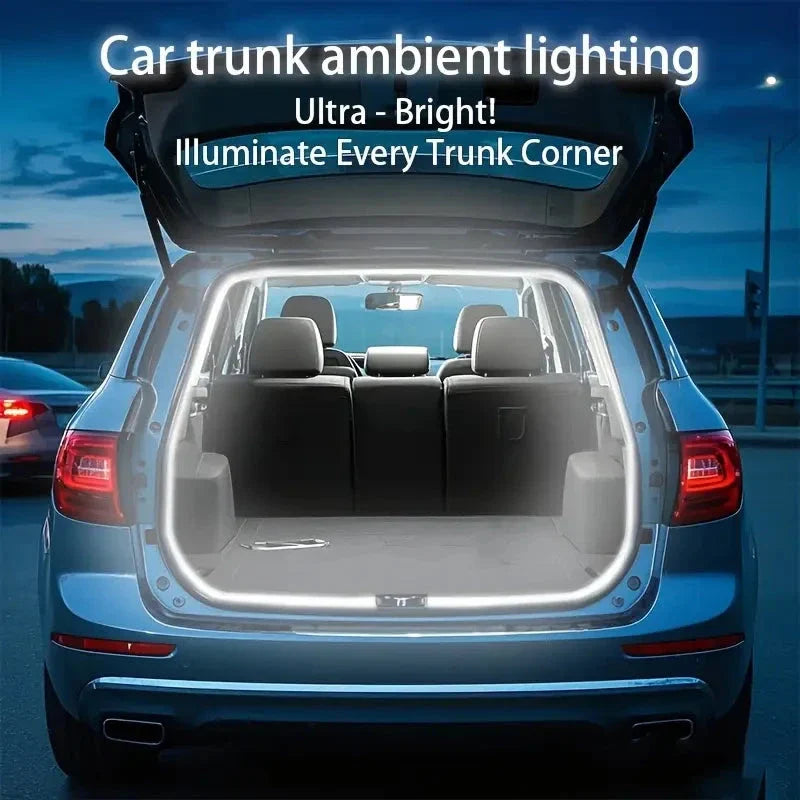 LED Car Trunk Light Strip – Automatic Sensor Ambient Light Bar, Waterproof Hidden Installation, Auto Interior Decor Accessory