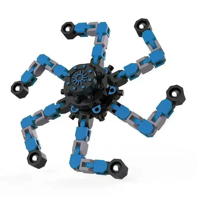 Deformable Fidget Spinner Chain Toy – Intelligent Stress Relief Finger Gyro for Kids & Adults