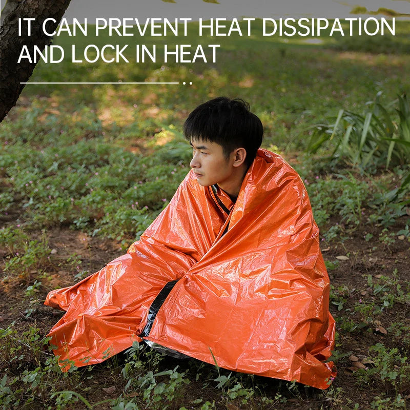Emergency Sleeping Bag Lightweight Waterproof Outdoor First Aid Kit Waterproof Compression Backpack Hiking Camping Bedding