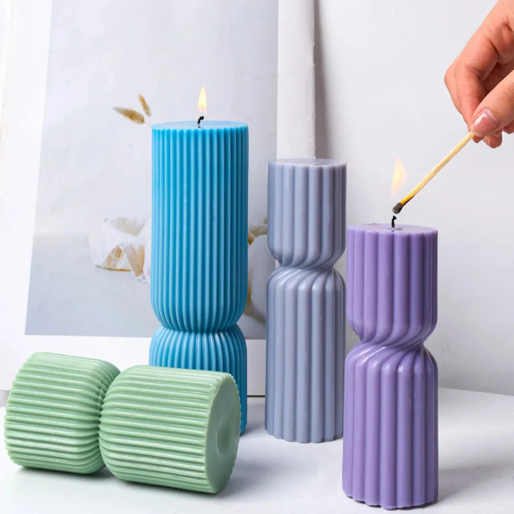 Nordic Cylindrical Silicone Candle Mold – Minimalist DIY Candle, Soap & Resin Mold for Home Décor and Gift Crafting