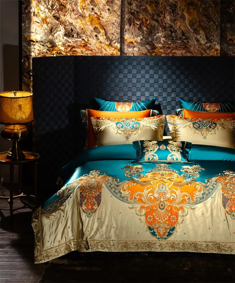 Royal Luxury Comforter Bedding Embroidery Duvet Cover Set 4/6/10Pcs