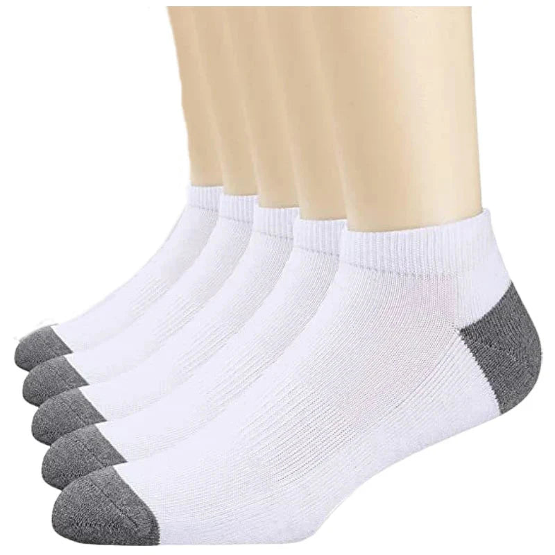 10PCS Men’s Mid-Calf Cotton Socks – Solid Color, Versatile for All Seasons