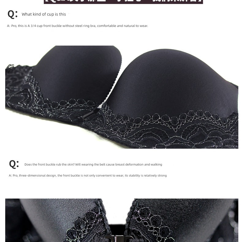 Women Front Buckle Sexy Push up Bra