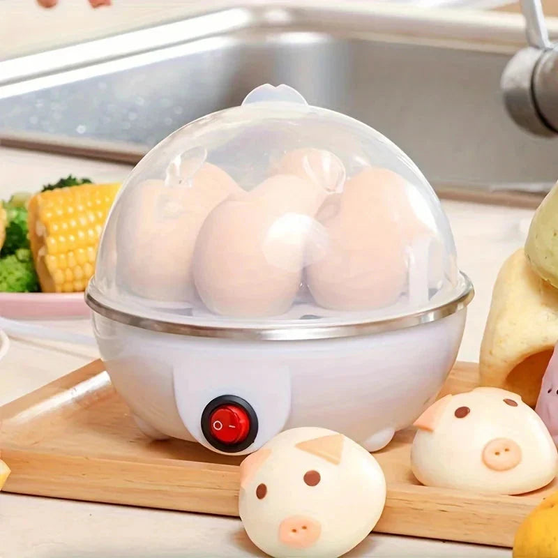 Egg Cooker with Automatic Power-Off – 7-Egg Multi-Functional Steamer for Boiled Eggs & Breakfast Dishes