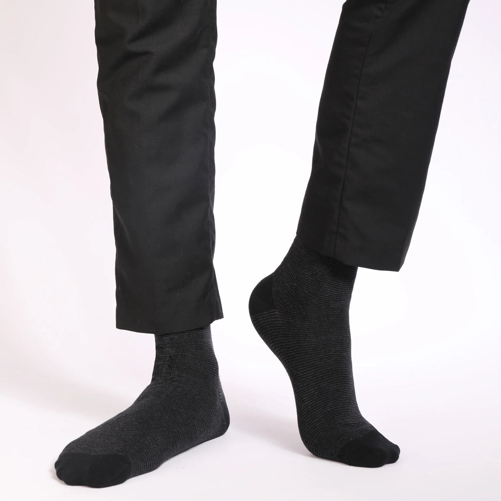 5 Pairs Men's Dress Socks High Quality Combed Cool Breathable Cotton Crew Socks Plus Size