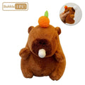 Plush Capybara Keychain – Cute Persimmon Wagging Tail Pendant Toy