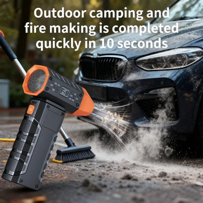 160000RPM Powerful Air Blower Handheld Car Wash Air Gun Electric Turbo Jet Fan 52m/s Wind Speed Brushless Motor Violent Fan Dry