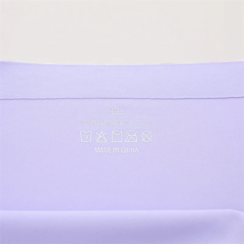 6PCS Women Seamless Panties Ice Silk Ultra Thin soft Low Rise