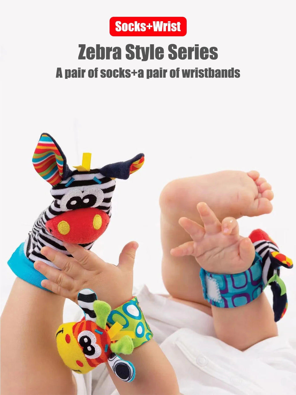 Baby Wrist Rattle Socks Sensory Educational Toys Set