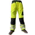 Reflective Stripe Pants Multi Pockets Cotton Construction Work Pants for Men Ouddoor Road Workwear Trousers Safety Cargo Pants