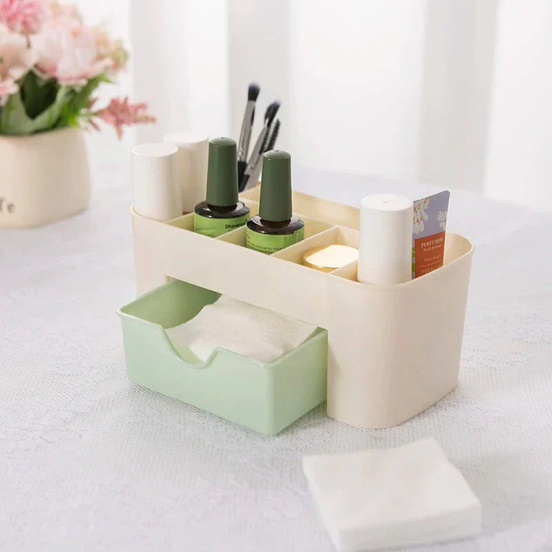 Multifunctional Nail & Cotton Swab Storage Box – Cosmetic Organizer