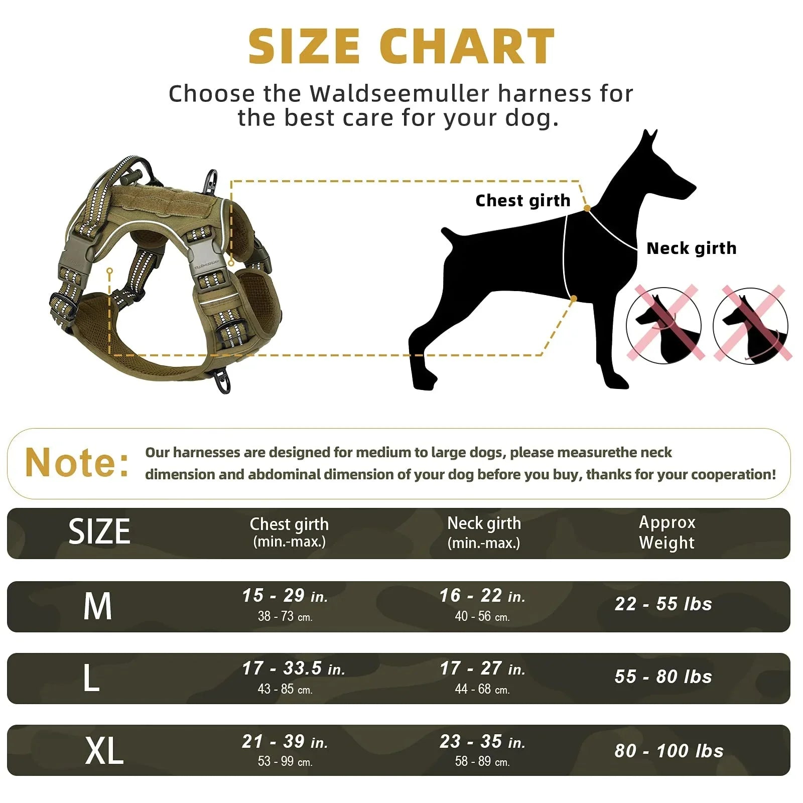 Tactical No-Pull Dog Harness – Adjustable MOLLE Military Vest for Medium & Large Dogs