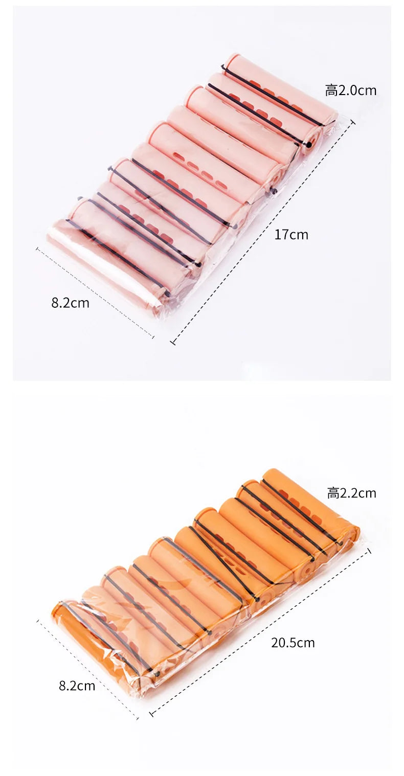 10pcs Heatless Hair Soft Curling Rollers