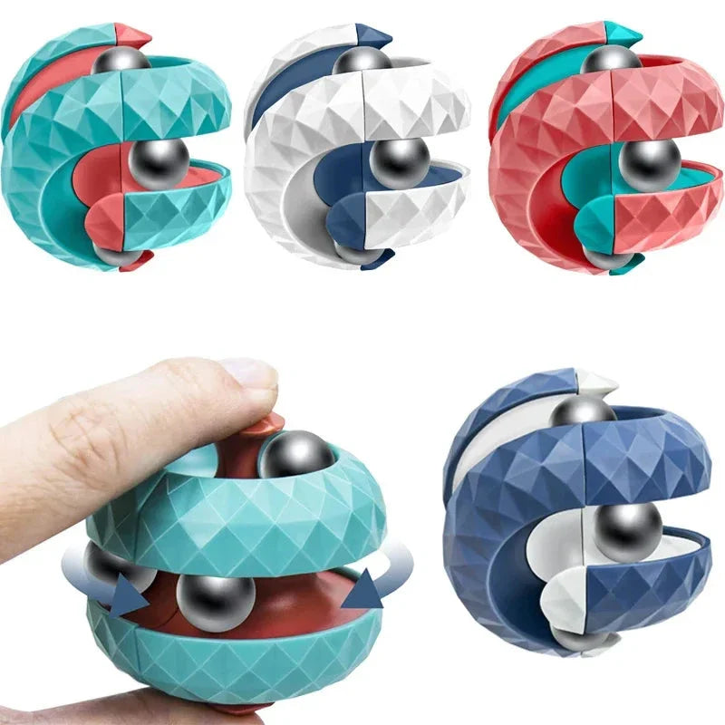 Decompression Orbit Ball Cube Fidget Toy – Anti-Stress Sensory Spinner Toy for Kids, Teens & Adults | Focus & Anxiety Relief Gift