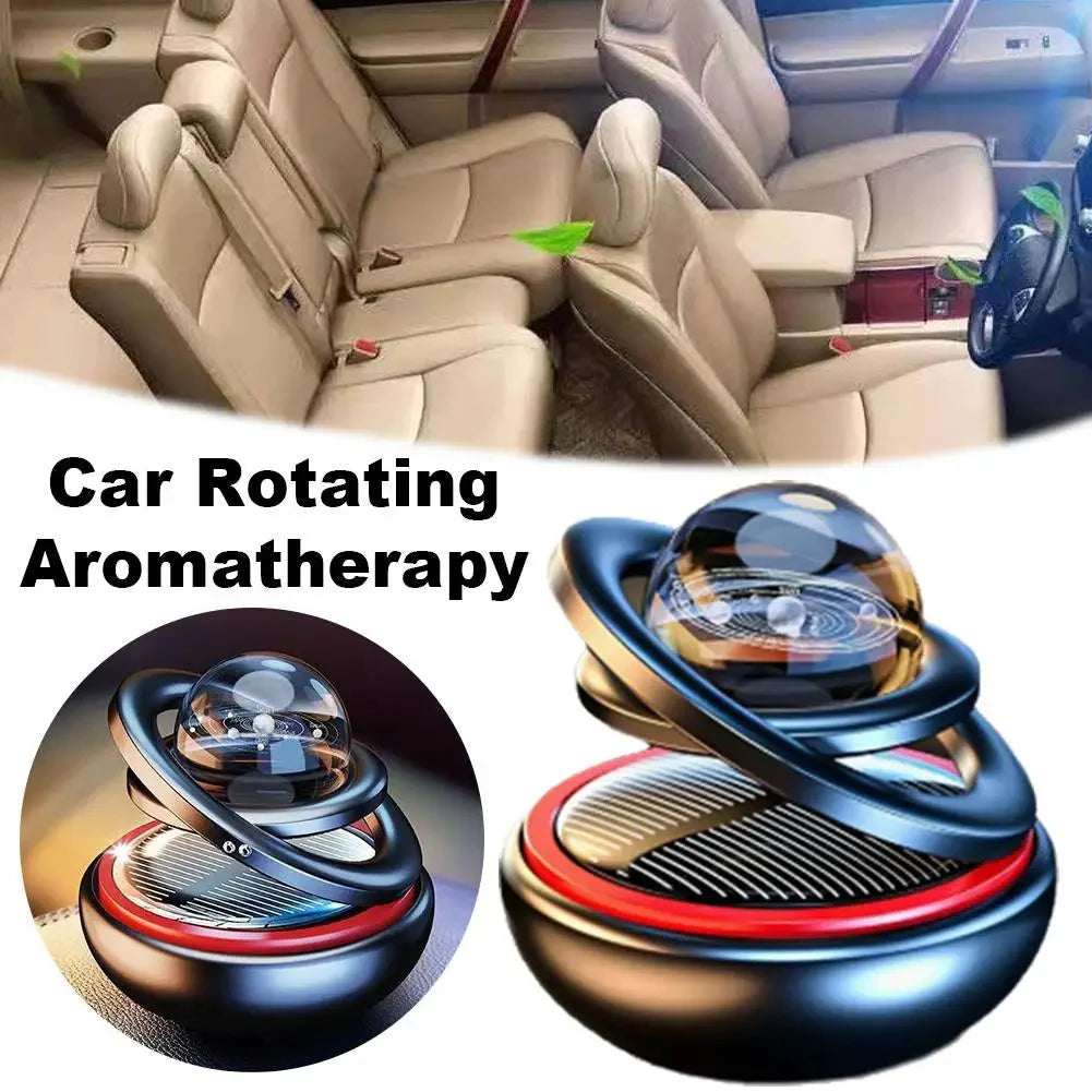 Solar Power Car Perfume – Rotating Aromatherapy Air Freshener & Car Decor