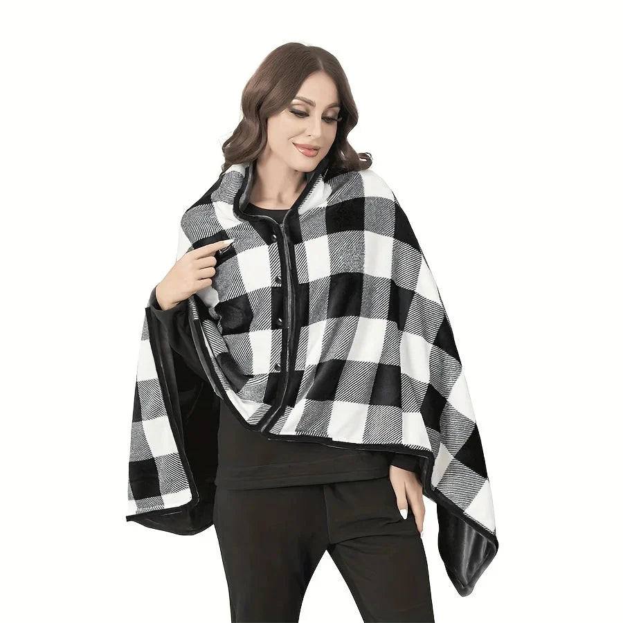 Wearable Blanket Shawl – Flannel Lazy Office Wrap