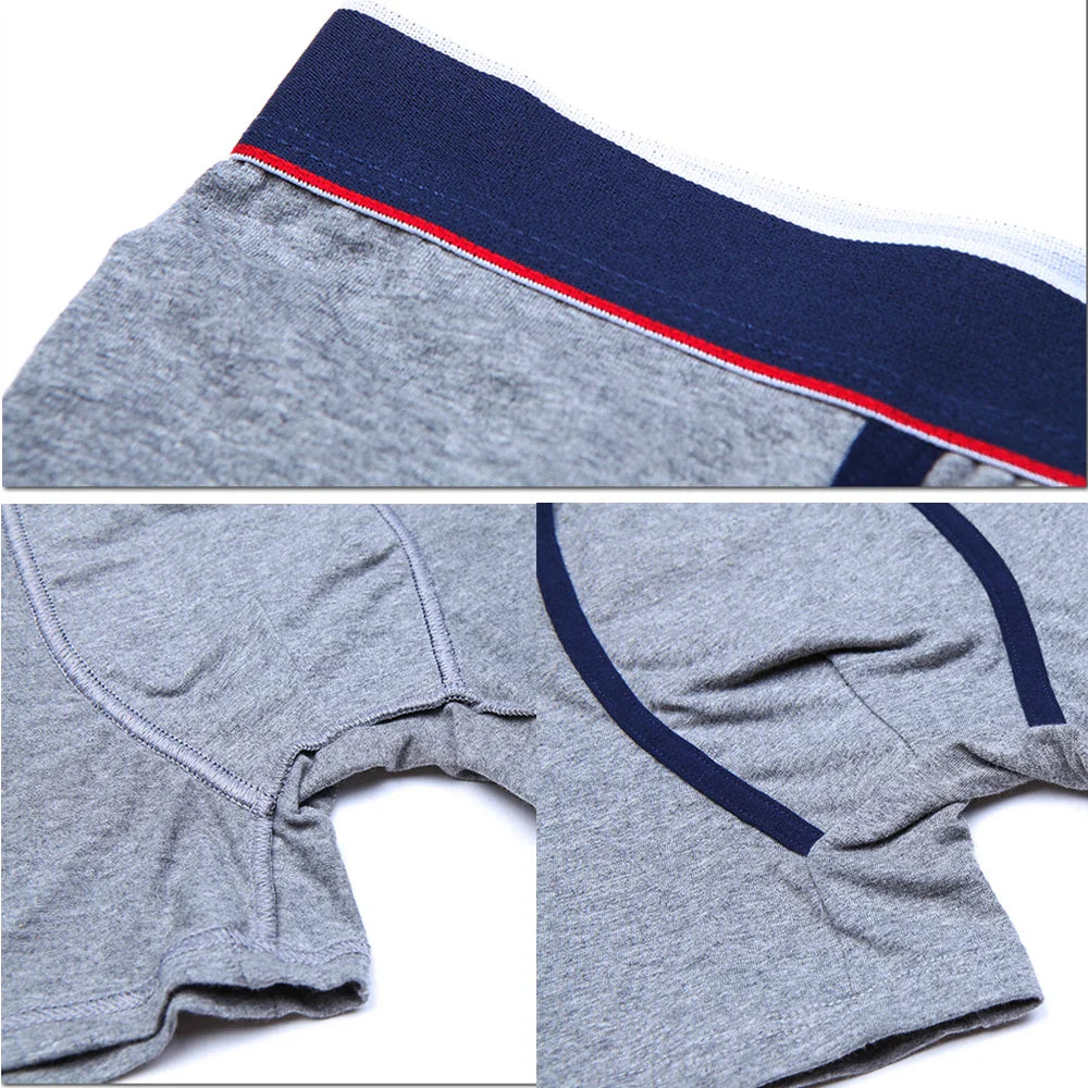 4Pcs Men's Cotton Underpants Sexy Boxers
