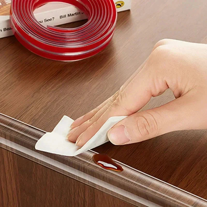 Transparent Baby Safety Strip with Double-Sided Tape for Furniture