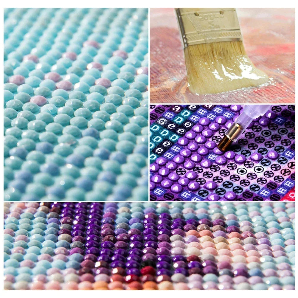 5D Diamond Painting Kit - Aurora Landscape Mosaic, Full Round Drill for DIY Home Decor