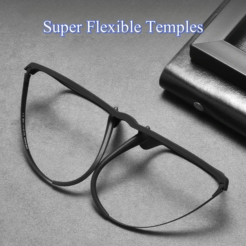YIMARUILI Men's Square Glasses – Ultra-Light Titanium Optical Frames