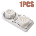1/2PC Multi Functional Egg Cutting Artifact Stainless Steel Slicer Fancy Splitter Kitchen Divider Two in One Egg Cutter Tools