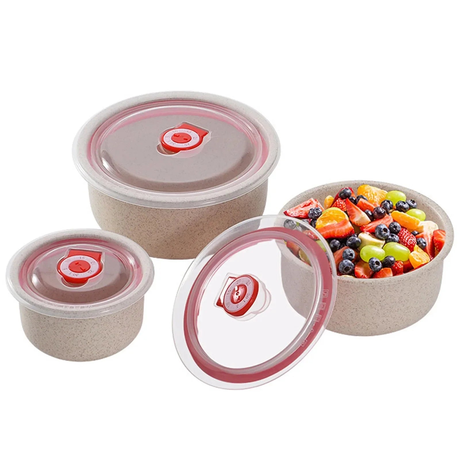 3PCS Bento Food Storage Containers – Microwaveable Meal Prep Box