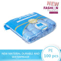 Portable Waterproof Boot Covers Plastic Non-slip Wear Disposable Shoe Covers Overshoes Rain Shoe Covers Mud-proof 1Pack/100 Pcs