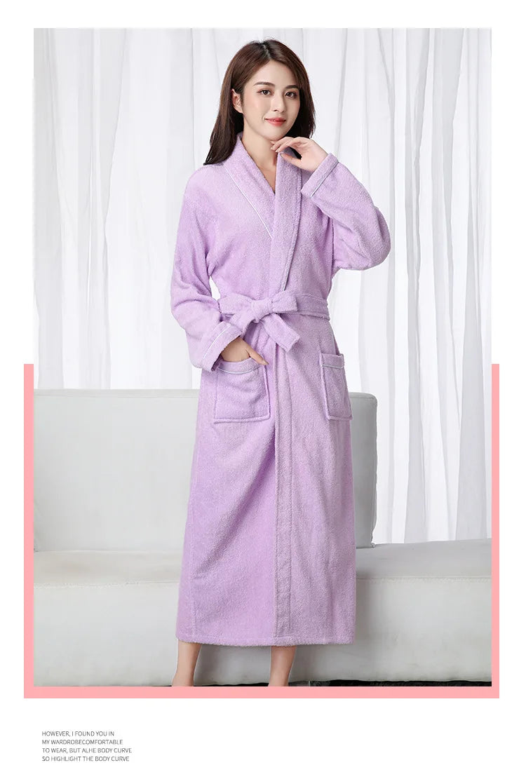 100% Cotton Waffle Bathrobe for Men or Women