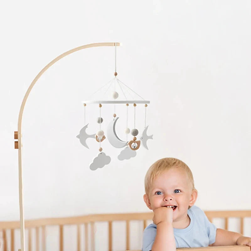 Baby Wooden Bed Bell Bracket Mobile Holder