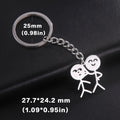 Teamer Funny Middle Finger Stickman Keychain 2025 Cute Trend School Bag Car Key Pendant Couple New Trinket Gift Keyring