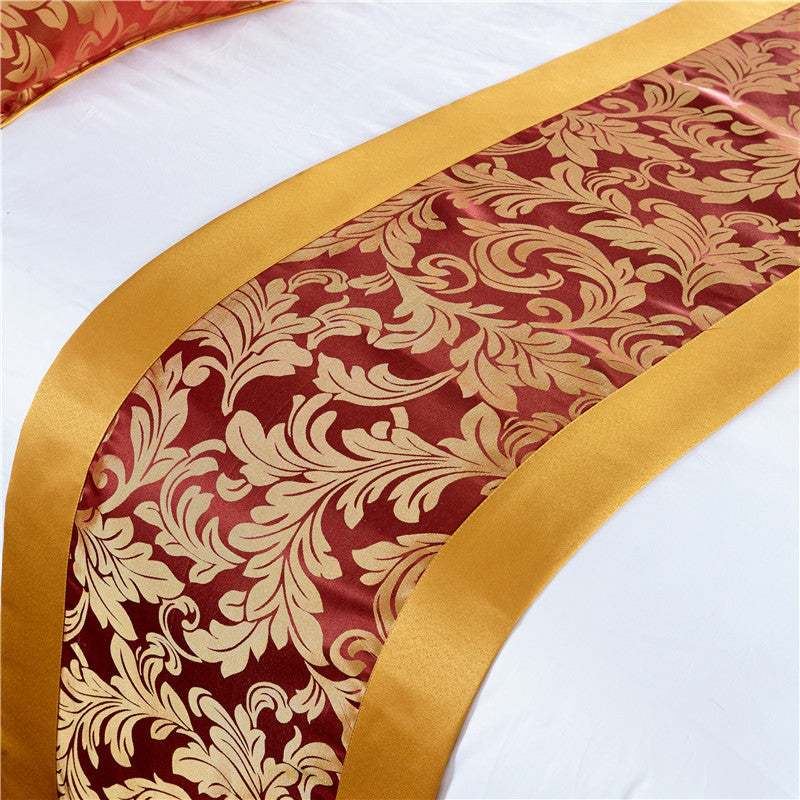 Hotel Bedding Decorative Cloth Bed Runner Bedspread Pure Color