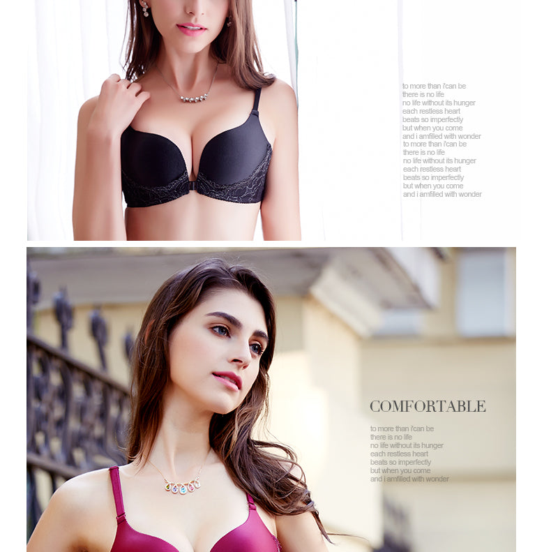 Women Front Buckle Sexy Push up Bra