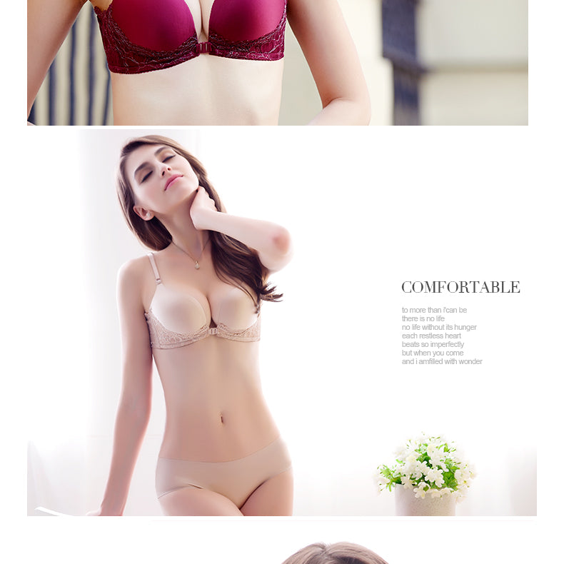 Women Front Buckle Sexy Push up Bra