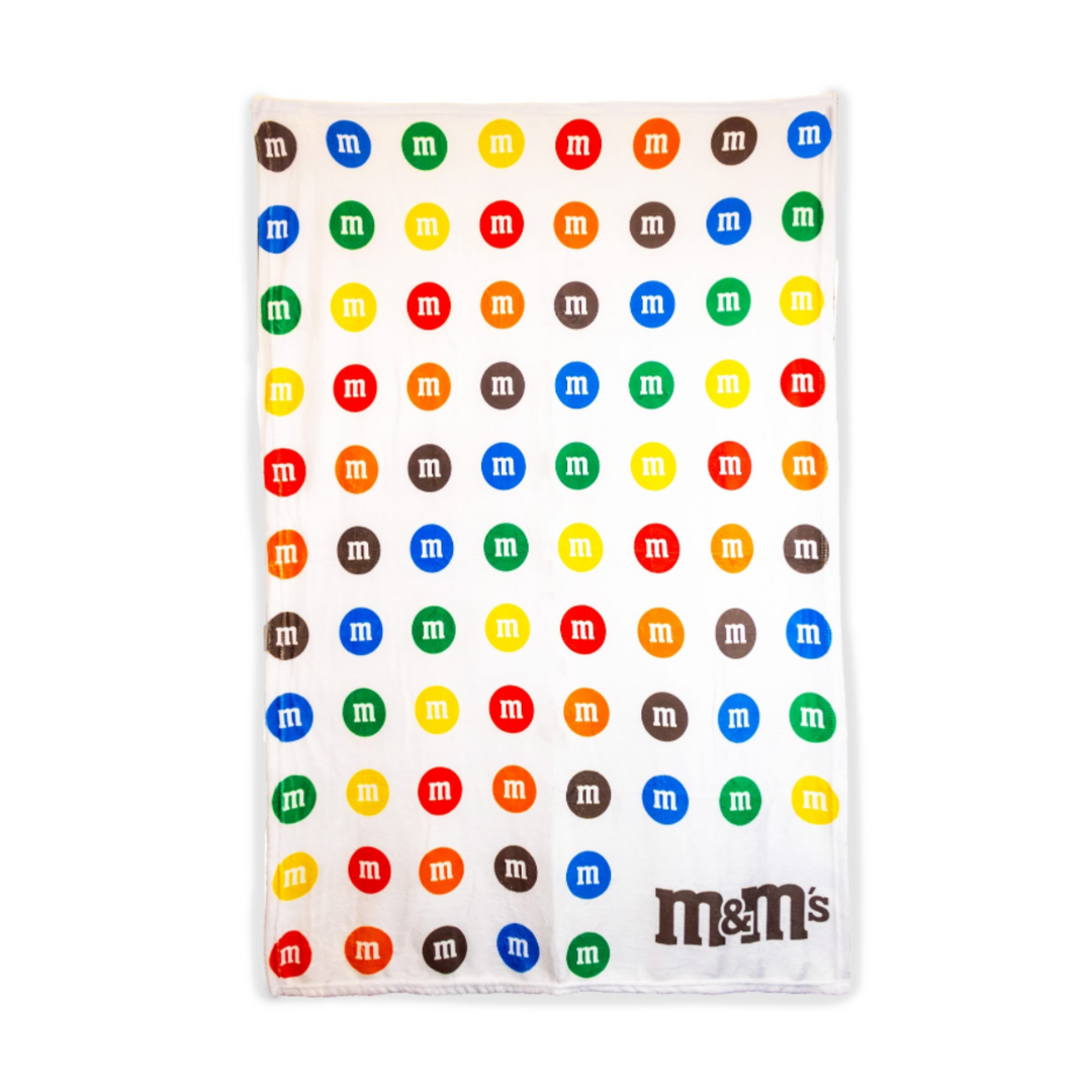 M&M’s Throw Fleece Blanket – White (12 oz)