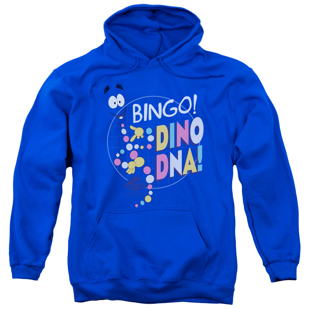 Jurassic Park Bingo Dino Dna Mens Hoodie Royal Blue