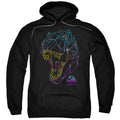 Jurassic Park Neon T-Rex Mens Hoodie Black