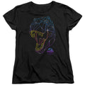 Jurassic Park Neon T-Rex Womens T Shirt Black