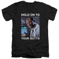 Jurassic Park Hold Onto Mens Slim Fit V-Neck T Shirt Black