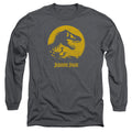 Jurassic Park T-Rex Sphere Mens Long Sleeve Shirt Charcoal