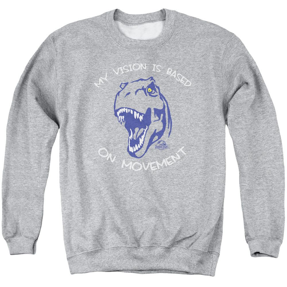 Jurassic Park My Vision Mens Crewneck Sweatshirt Athletic Heather