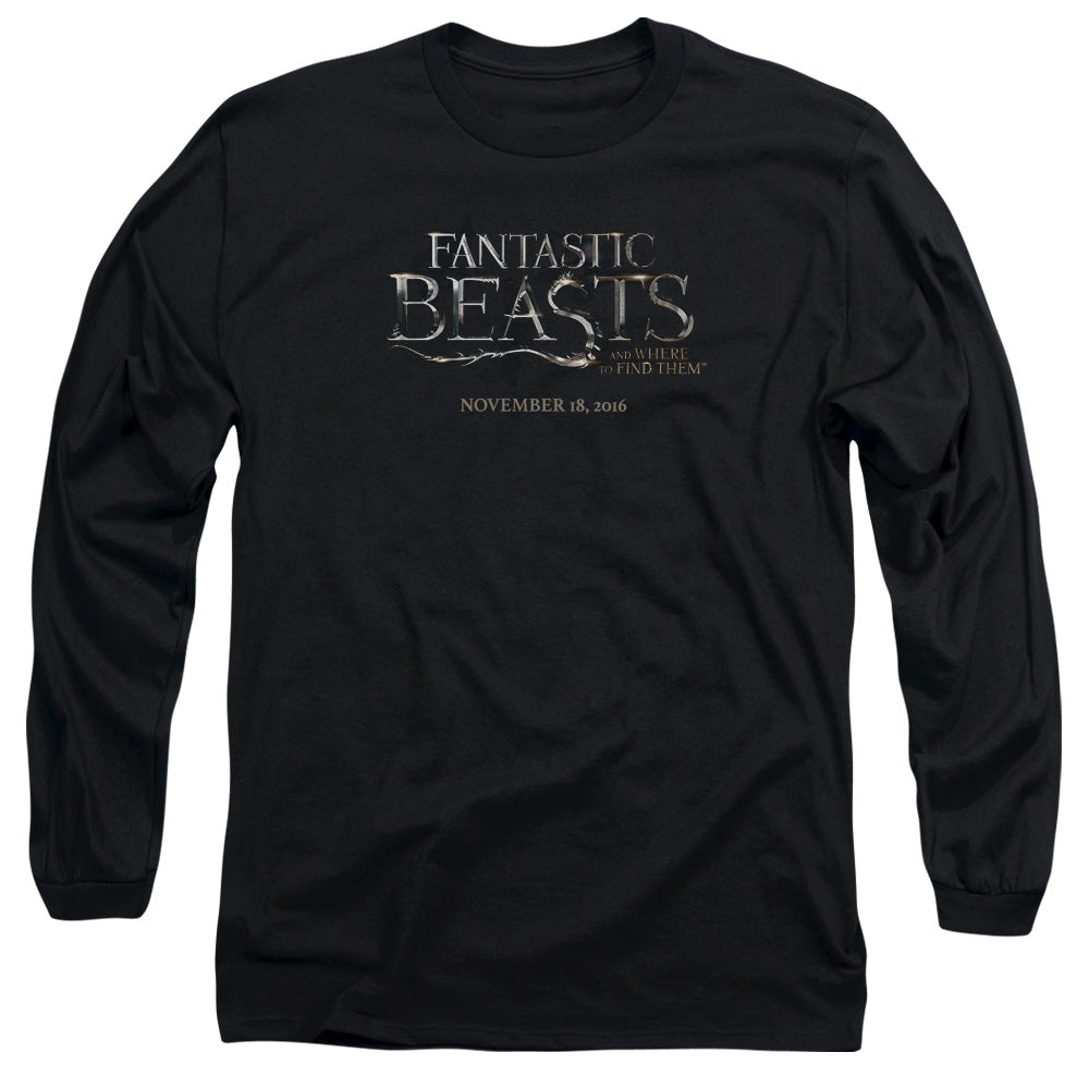 Fantastic Beasts Logo 2 Mens Long Sleeve Shirt Black Officially Licensed