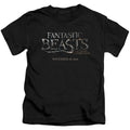 Fantastic Beasts Logo 2 Juvenile Kids Youth T Shirt Black Officially Licensed