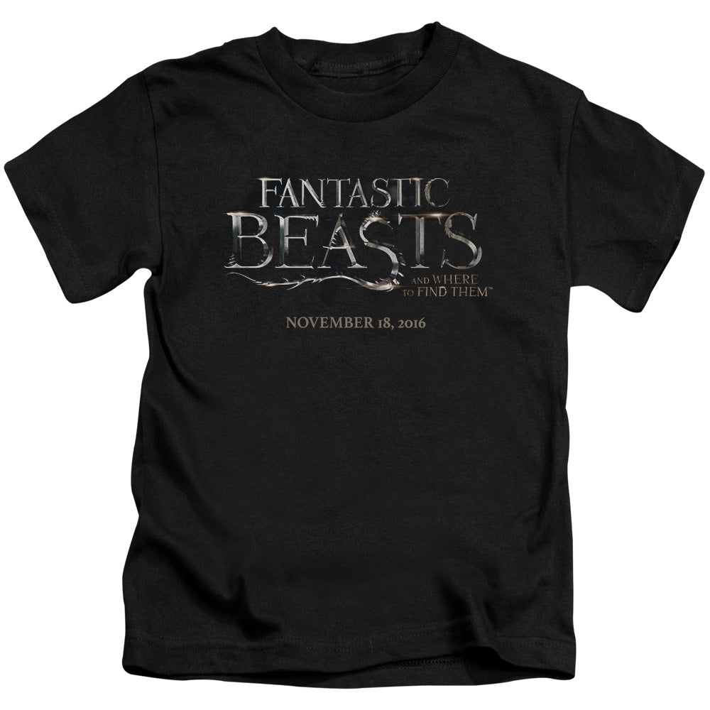 Fantastic Beasts Logo 2 Juvenile Kids Youth T Shirt Black Officially Licensed