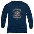 Fantastic Beasts Briefcase Mens Long Sleeve Shirt Navy Blue Officially Licensed