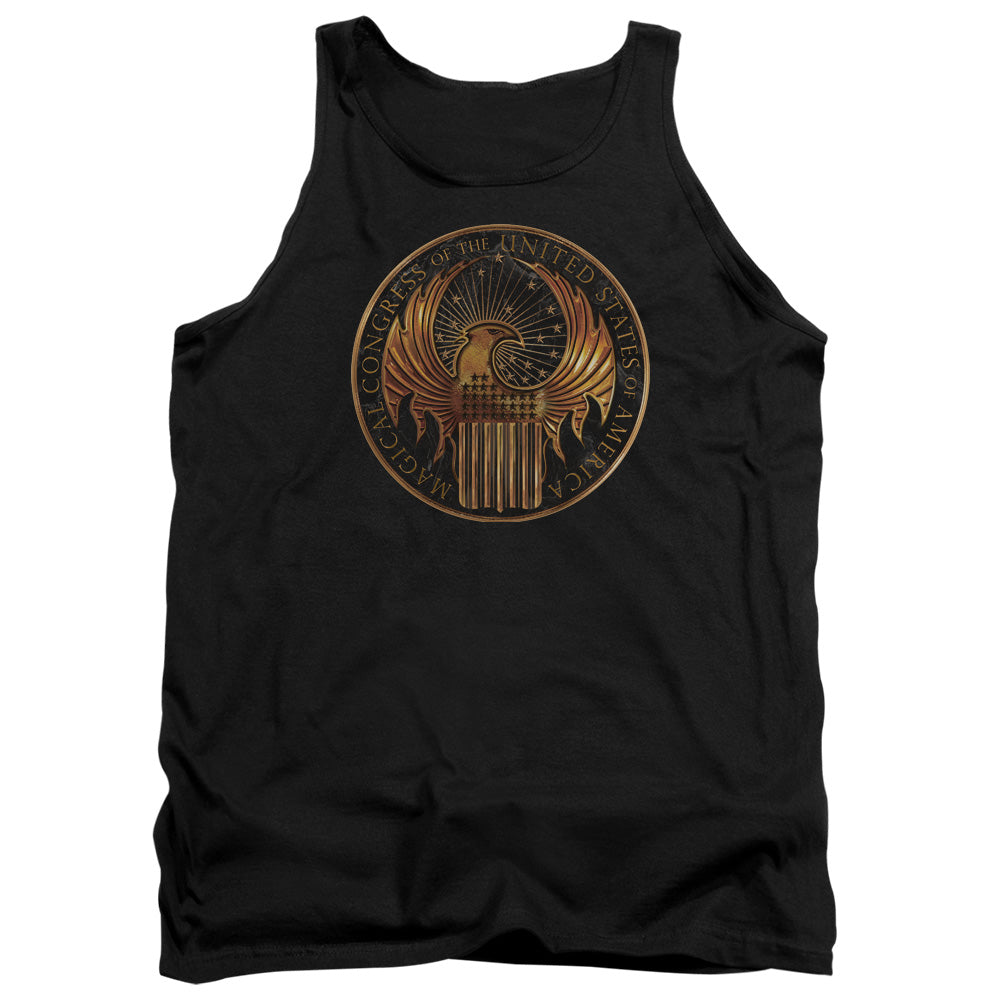 Fantastic Beasts Magical Congress Crest Mens Tank Top Shirt Black Officially Licensed