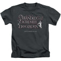 Fantastic Beasts Wanded Juvenile Kids Youth T Shirt Charcoal Officially Licensed
