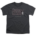 Fantastic Beasts Wanded Kids Youth T Shirt Charcoal Officially Licensed